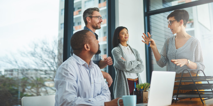 Group of colleages talking