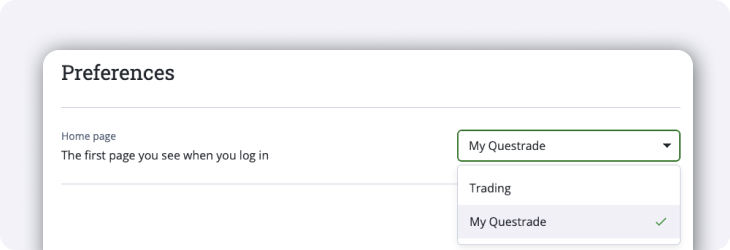 Customize Home Page preferences