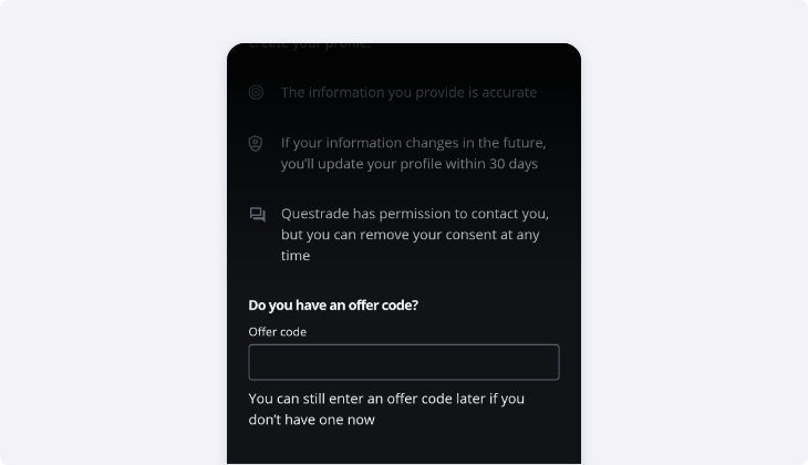 add offer code mobile