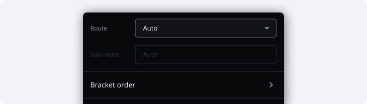 Bracket order button