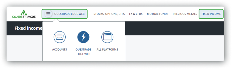 Edge web fixed income top navigation