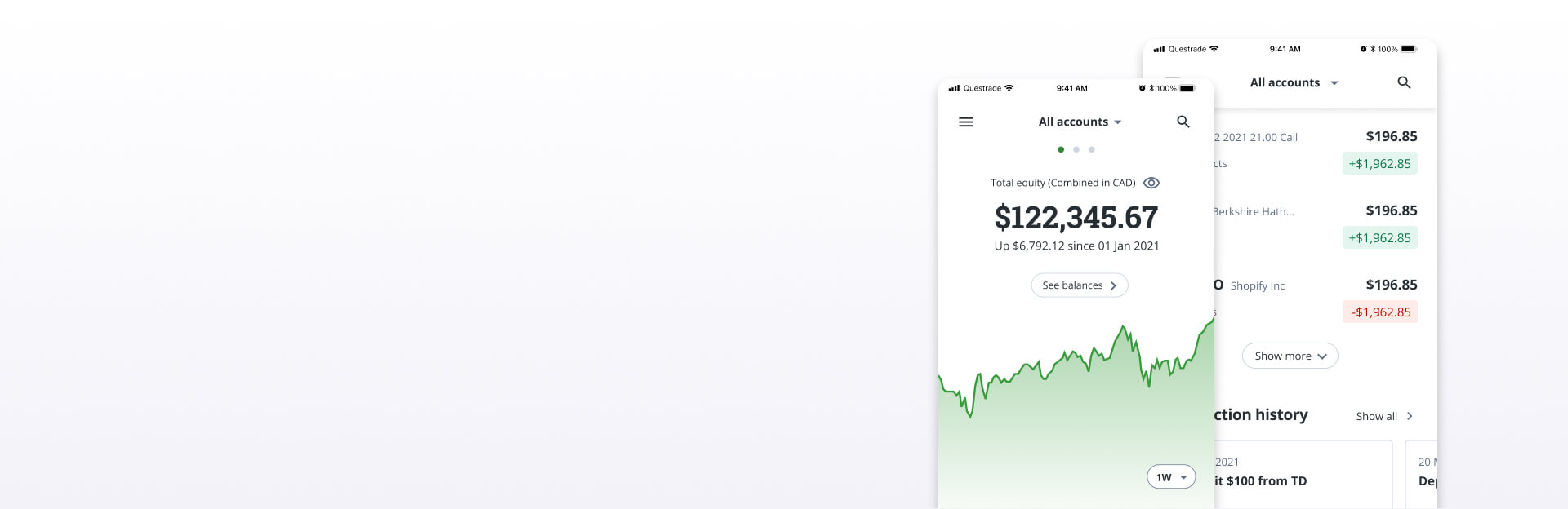 Questrade trading app for mobile and tablet devices